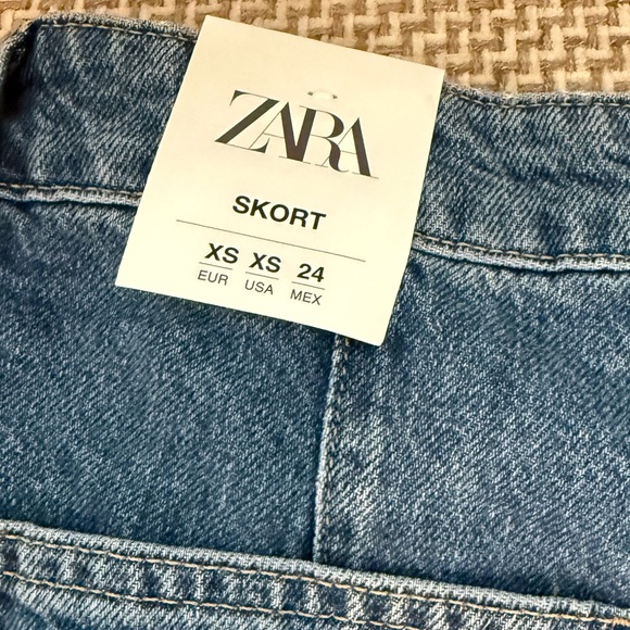 Zara Wrap Denim Skort - Picture 6 of 6